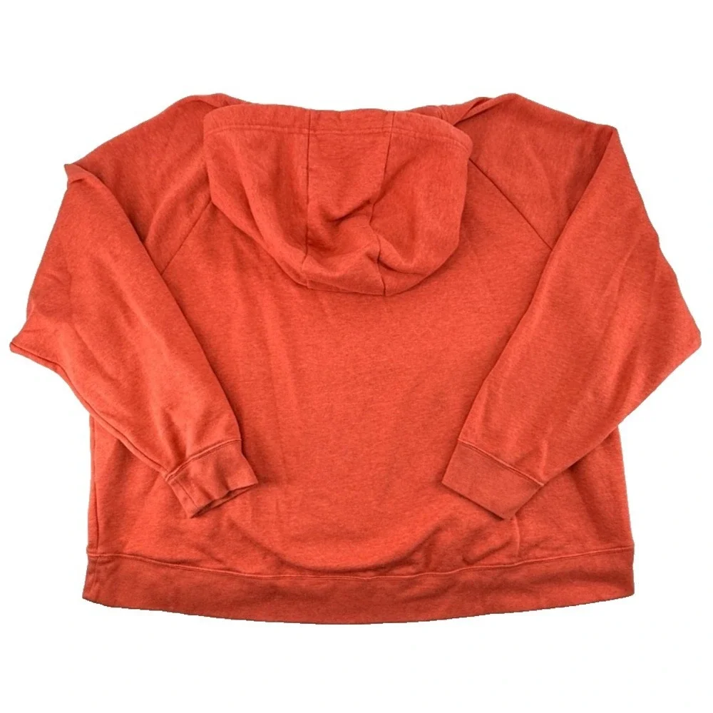 Nike Hoodie‎ Womens XL Orange Quarter Zip Pullover Hooded Sweatshirt Swoosh